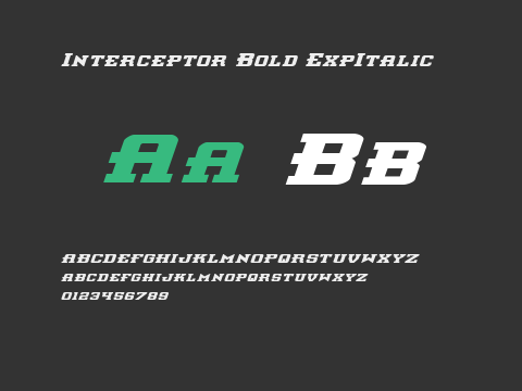 Interceptor Bold ExpItalic