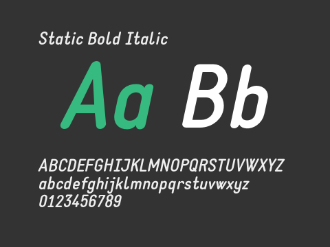 Static Bold Italic