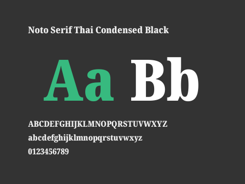 Noto Serif Thai Condensed Black