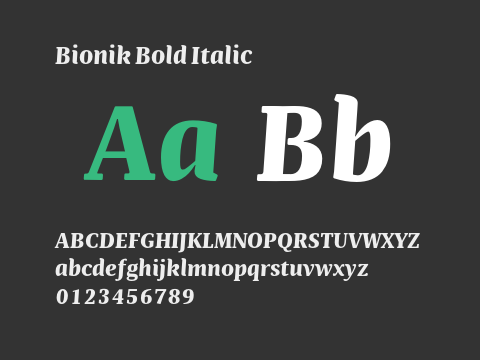 Bionik Bold Italic