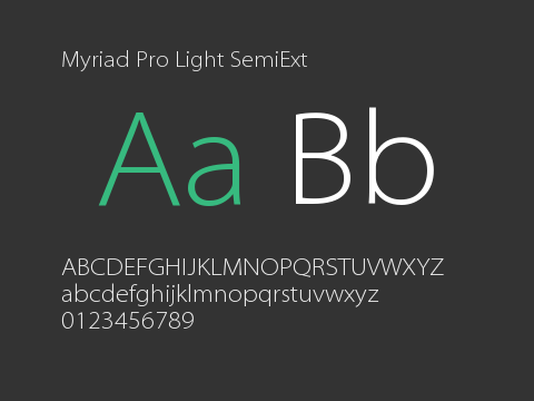 Myriad Pro Light SemiExt