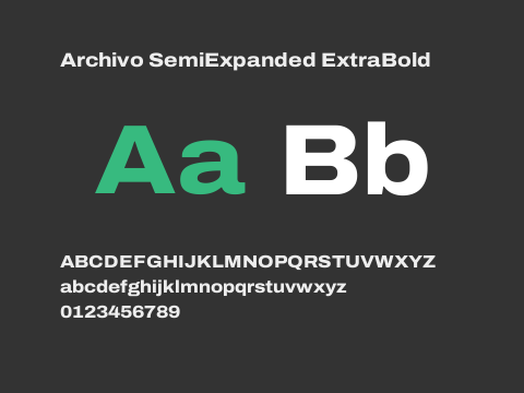 Archivo SemiExpanded ExtraBold