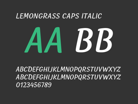 Lemongrass Caps Italic