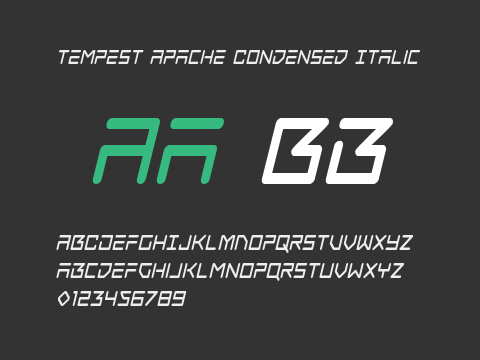 Tempest Apache Condensed Italic