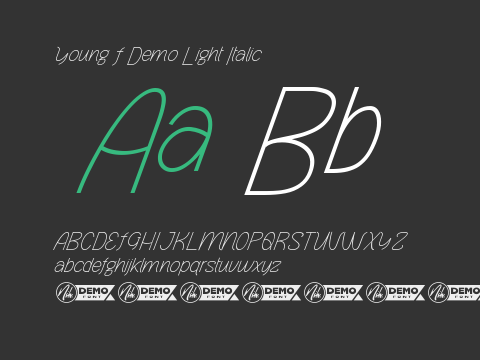 Young F Demo Light Italic