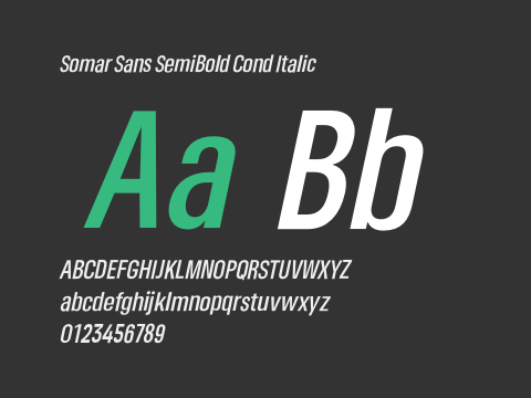 Somar Sans SemiBold Cond Italic