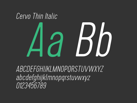 Cervo Thin Italic