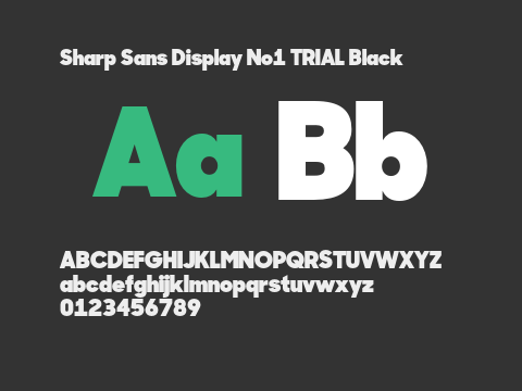 Sharp Sans Display No1 TRIAL Black