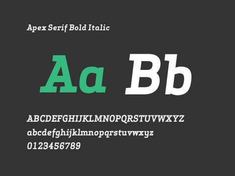 Apex Serif Bold Italic