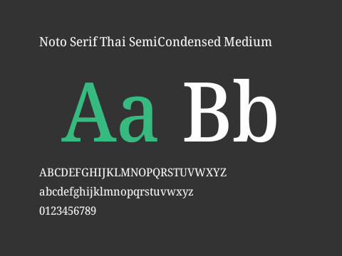 Noto Serif Thai SemiCondensed Medium