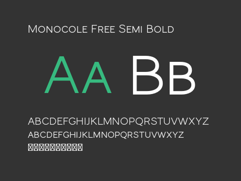 Monocole Free Semi Bold