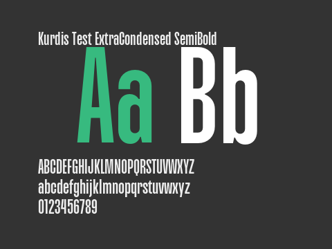 Kurdis Test ExtraCondensed SemiBold