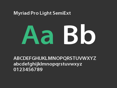 Myriad Pro Light SemiExt