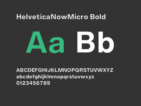 HelveticaNowMicro Bold