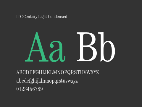 ITC Century Light Condensed