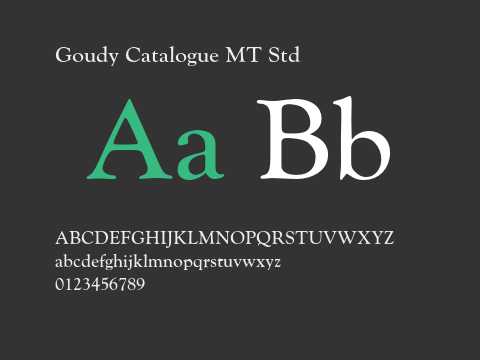 Goudy Catalogue MT Std