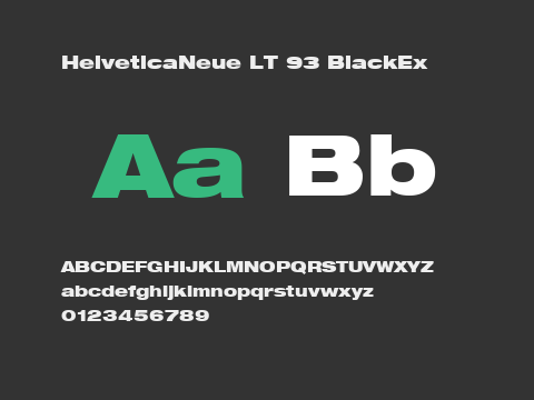 HelveticaNeue LT 93 BlackEx