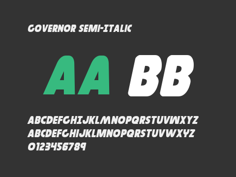 Governor Semi-Italic