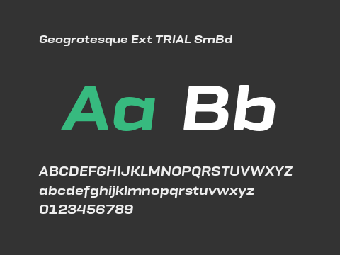 Geogrotesque Ext TRIAL SmBd