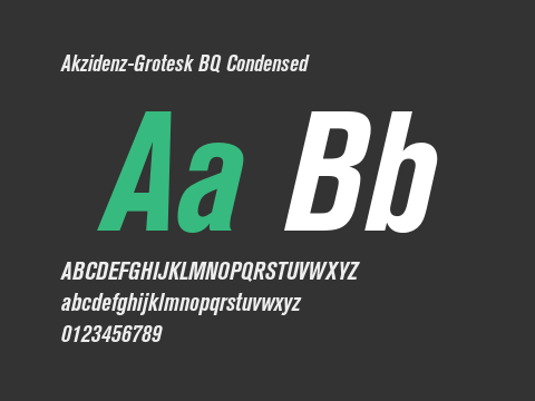 Akzidenz-Grotesk BQ Condensed