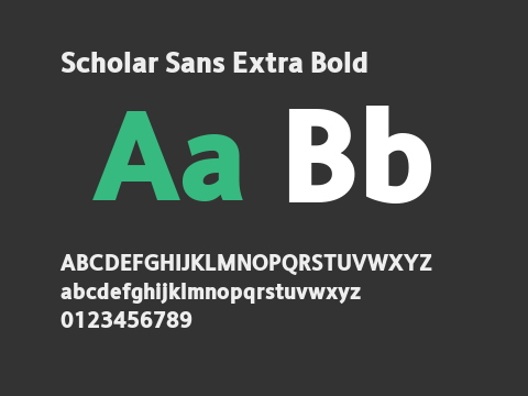 Scholar Sans Extra Bold