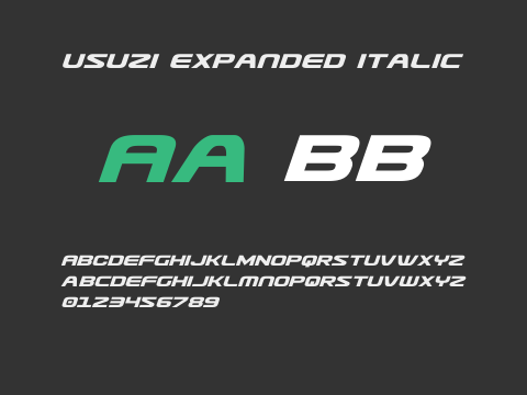 Usuzi Expanded Italic