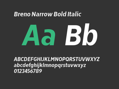 Breno Narrow Bold Italic