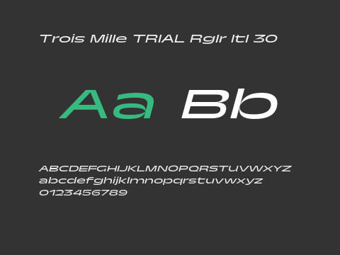 Trois Mille TRIAL Rglr Itl 30