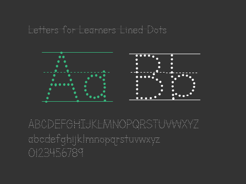 Letters for Learners Lined Dots