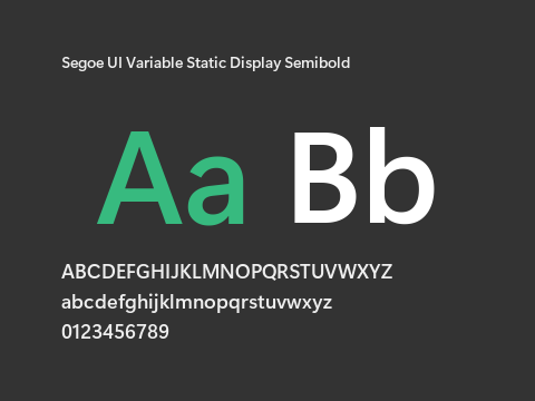 Segoe UI Variable Static Display Semibold