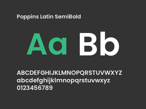 Poppins Latin SemiBold