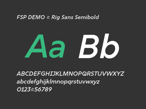 FSP DEMO - Rig Sans Semibold