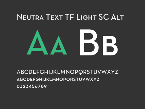 Neutra Text TF Light SC Alt