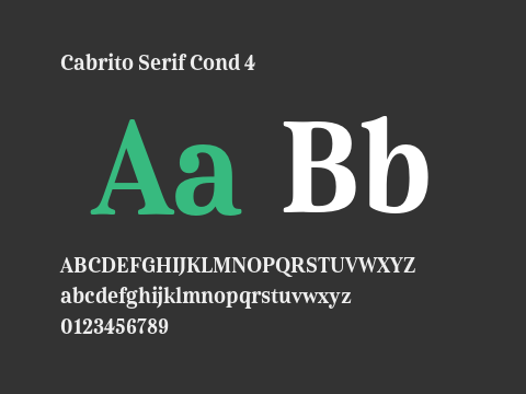 Cabrito Serif Cond 4