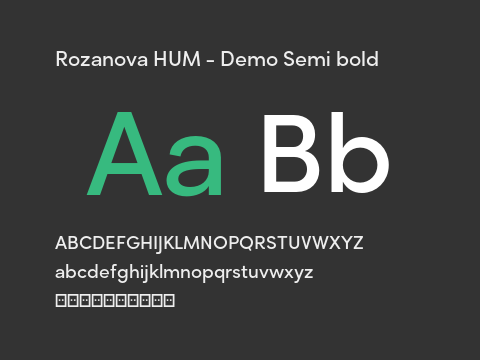 Rozanova HUM - Demo Semi bold