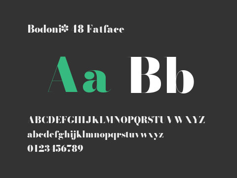 Bodoni* 48 Fatface