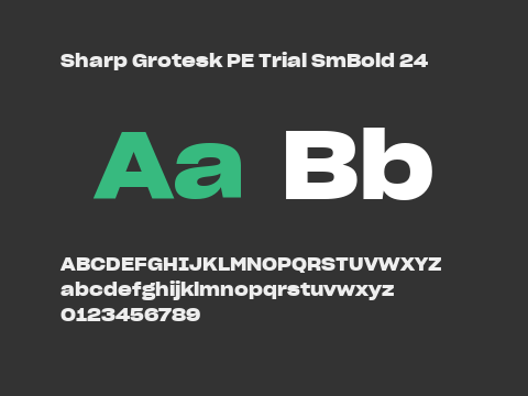 Sharp Grotesk PE Trial SmBold 24