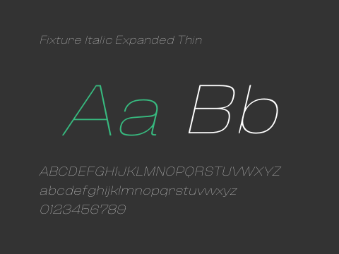 Fixture Italic Expanded Thin