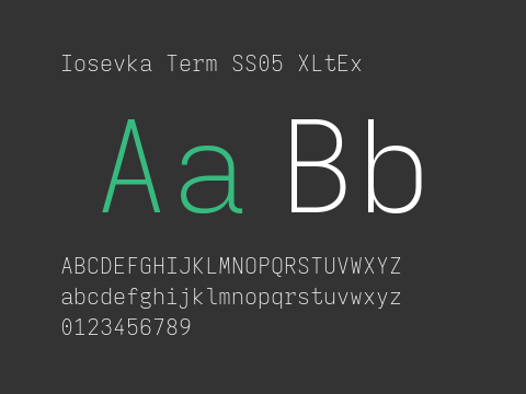 Iosevka Term SS05 XLtEx