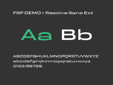 FSP DEMO - Resolve Sans Ext