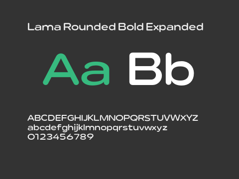 Lama Rounded Bold Expanded