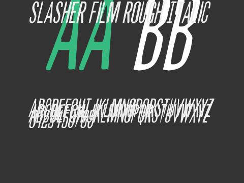 Slasher Film Rough Italic