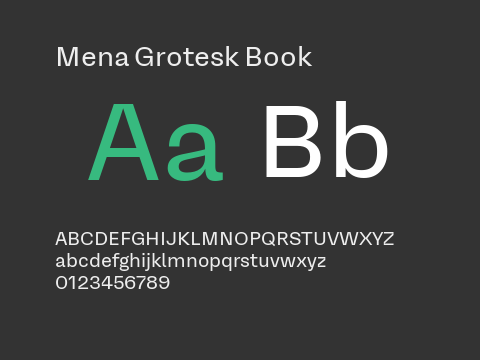 Mena Grotesk Book