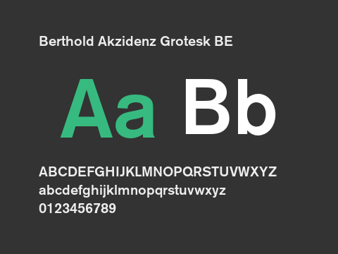 Berthold Akzidenz Grotesk BE