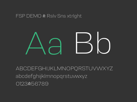 FSP DEMO - Rslv Sns xtrlght