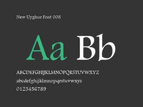 New Uyghur Font 008