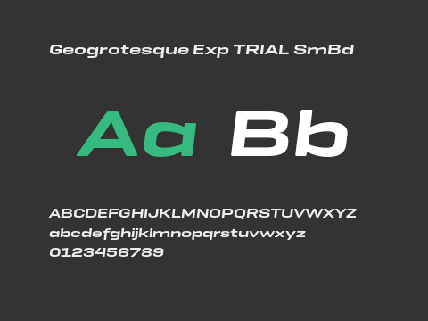 Geogrotesque Exp TRIAL SmBd