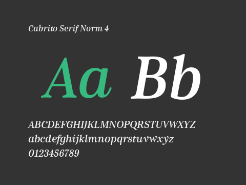 Cabrito Serif Norm 4