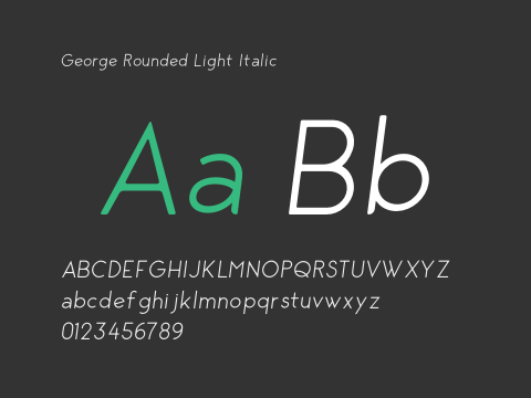 George Rounded Light Italic