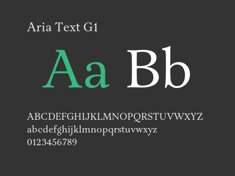 Aria Text G1